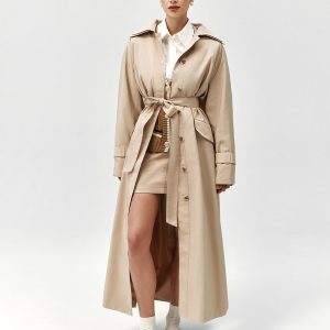 TRENCH DOUBLE COL TRENCH BEIGE CLAIR